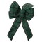 Northlight 14" x 9" Black and Green Plaid 6 Loop Christmas Bow Decoration